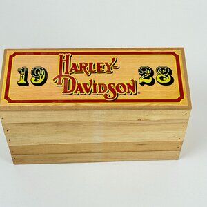 Harley-Davidson 1928 Wooden Vintage Style Empty Storage Box